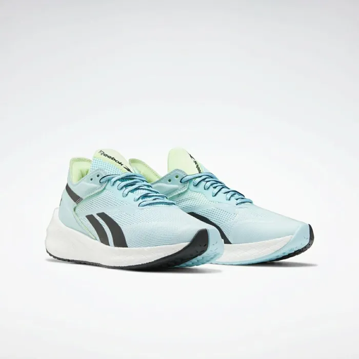 Floatride Womens Reebok Floatride Energy Symmetros Running Shoes Digital Glow Chalk Blue Neon Mint