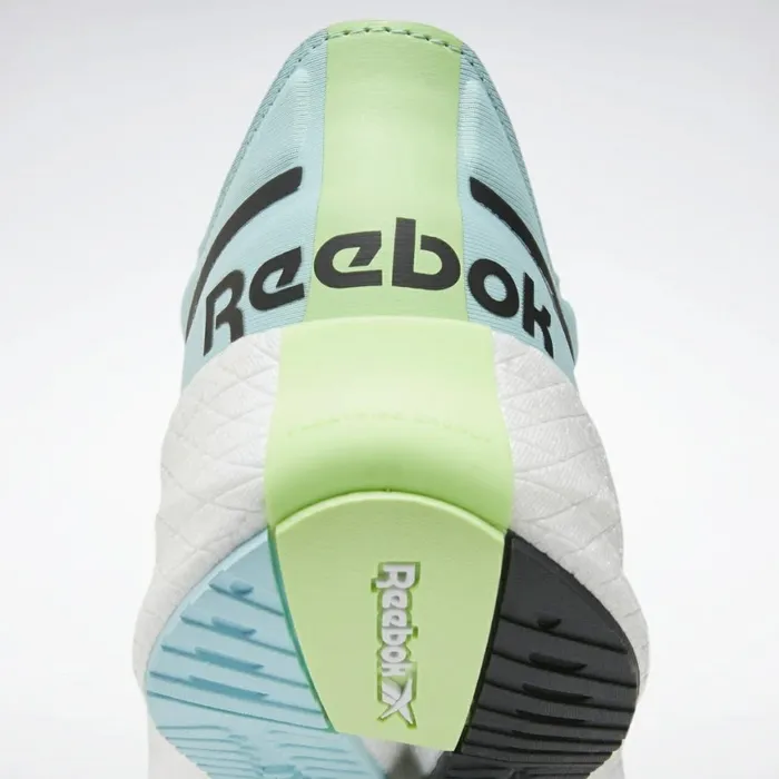 Floatride Womens Reebok Floatride Energy Symmetros Running Shoes Digital Glow Chalk Blue Neon Mint