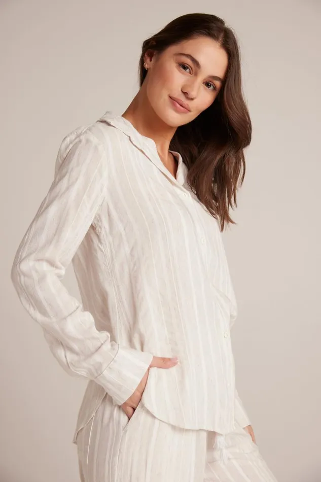 Flowy Button Down 8211 White Sand Stripe Women Bella Dahl Long Sleeve Flowy Button Down 8211 White Sand Stripe Women Bella Dahl Long Sleeve