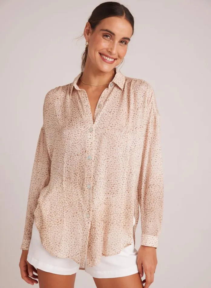 Flowy Shirt 8211 Salvador Sand Print Women Bella Dahl Long Sleeve Flowy Shirt 8211 Salvador Sand Print Women Bella Dahl Long Sleeve