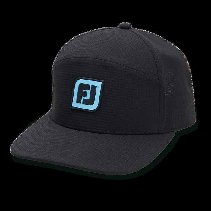 FootJoy Headwear WomenMen FJ Rubber Patch Cap Black Glacier