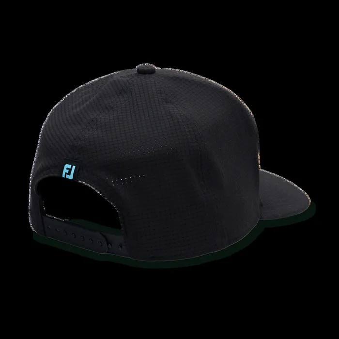 FootJoy Headwear WomenMen FJ Rubber Patch Cap Black Glacier FootJoy Headwear WomenMen FJ Rubber Patch Cap Black Glacier