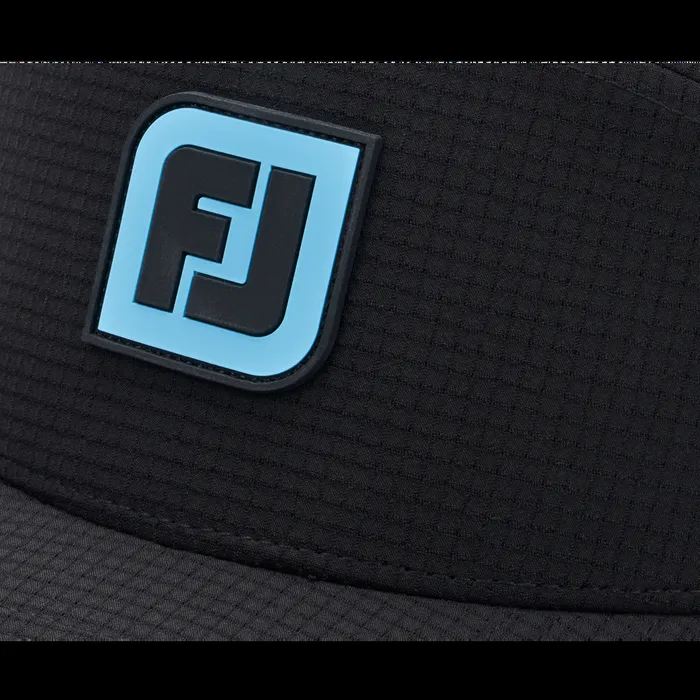 FootJoy Headwear WomenMen FJ Rubber Patch Cap Black Glacier FootJoy Headwear WomenMen FJ Rubber Patch Cap Black Glacier