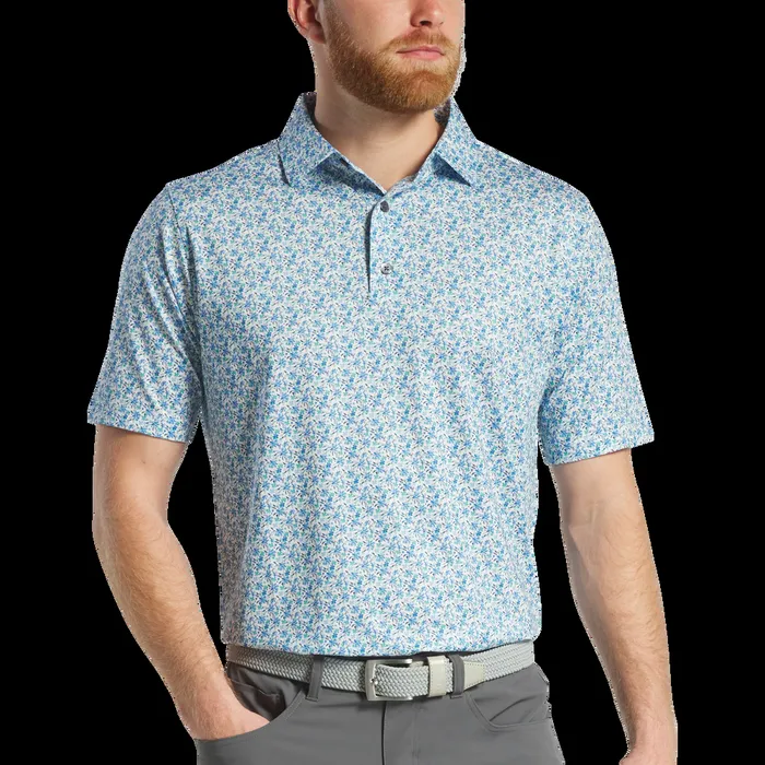 FootJoy Shirts Men Floral Lisle White Blue Emerald Navy FootJoy Shirts Men Floral Lisle White Blue Emerald Navy