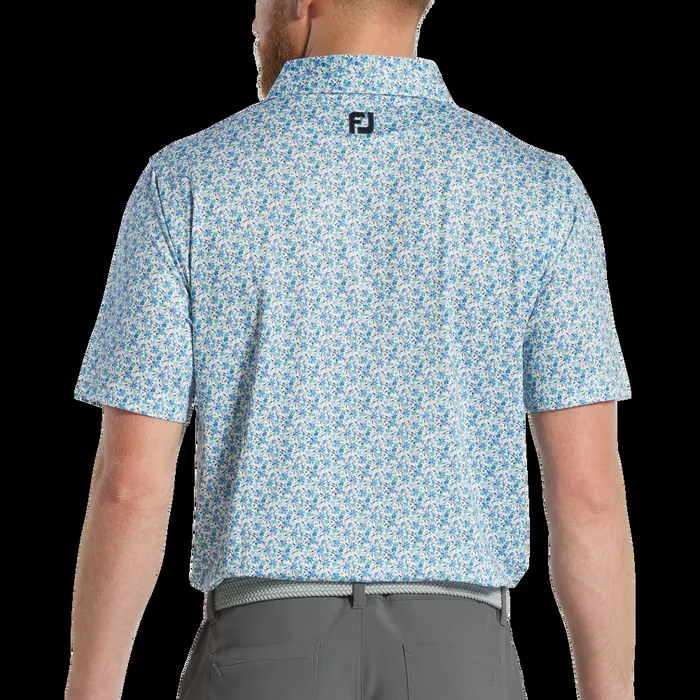 FootJoy Shirts Men Floral Lisle White Blue Emerald Navy FootJoy Shirts Men Floral Lisle White Blue Emerald Navy