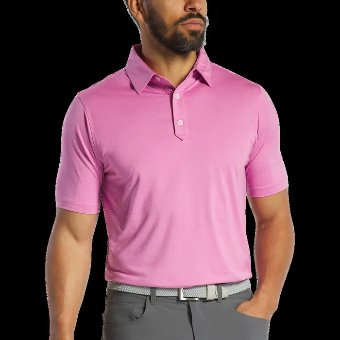 FootJoy Shirts Men Solid Lisle Heather Pink FootJoy Shirts Men Solid Lisle Heather Pink