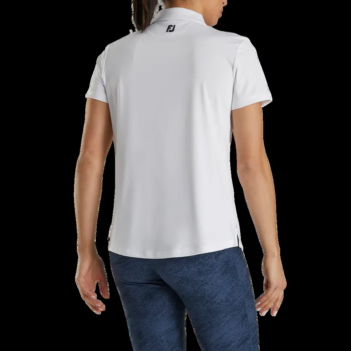 FootJoy Shirts Women Solid Lisle 8211 FJ Tour Collar White FootJoy Shirts Women Solid Lisle 8211 FJ Tour Collar White