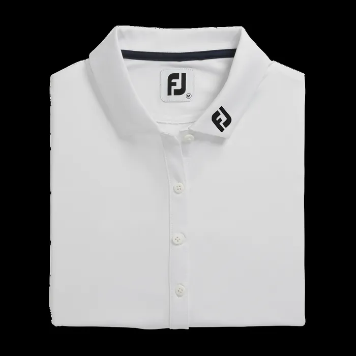 FootJoy Shirts Women Solid Lisle 8211 FJ Tour Collar White FootJoy Shirts Women Solid Lisle 8211 FJ Tour Collar White