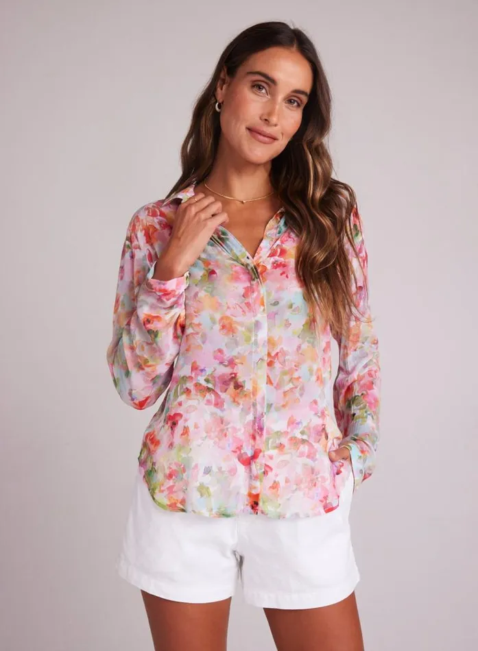 Full Button Down Hipster Shirt 8211 Ipanema Floral Print Women Bella Dahl Button Down Full Button Down Hipster Shirt 8211 Ipanema Floral Print Women Bella Dahl Button Down