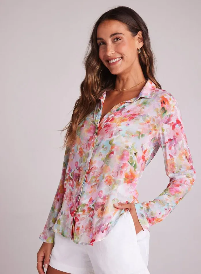 Full Button Down Hipster Shirt 8211 Ipanema Floral Print Women Bella Dahl Button Down Full Button Down Hipster Shirt 8211 Ipanema Floral Print Women Bella Dahl Button Down