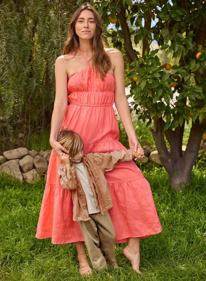 Gathered Halter Midi Dress 8211 Cocoa Cabana Women Bella Dahl Midi Dresses Gathered Halter Midi Dress 8211 Cocoa Cabana Women Bella Dahl Midi Dresses
