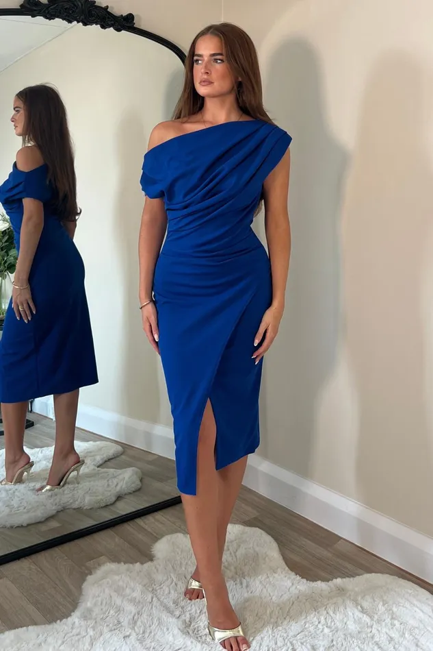 Girl In Mind Bodycon Dresses Ariana Asymmetric Midi Dress Royal Blue 8211 Women Girl In Mind Bodycon Dresses Ariana Asymmetric Midi Dress Royal Blue 8211 Women