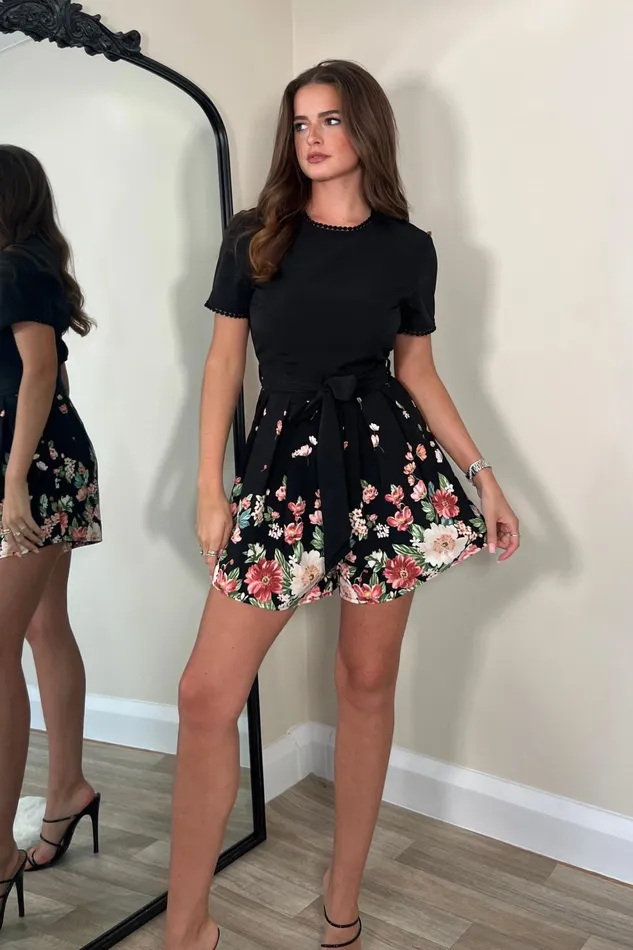 Girl In Mind Jumpsuits and Playsuits Gabby Boarder Floral Trim Detail Playsuit 8211 Women Girl In Mind Jumpsuits and Playsuits Gabby Boarder Floral Trim Detail Playsuit 8211 Women