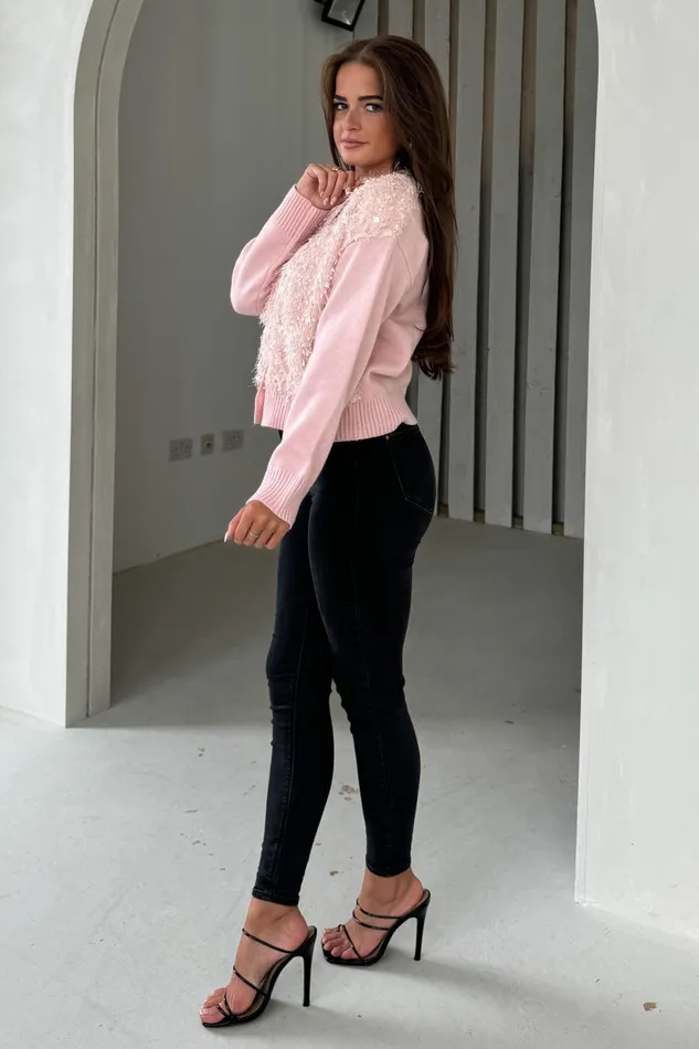 Girl In Mind Knitwear Josie Pink Knit Textured Cardigan 8211 Women