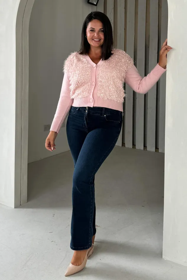 Girl In Mind Knitwear Josie Pink Knit Textured Cardigan 8211 Women