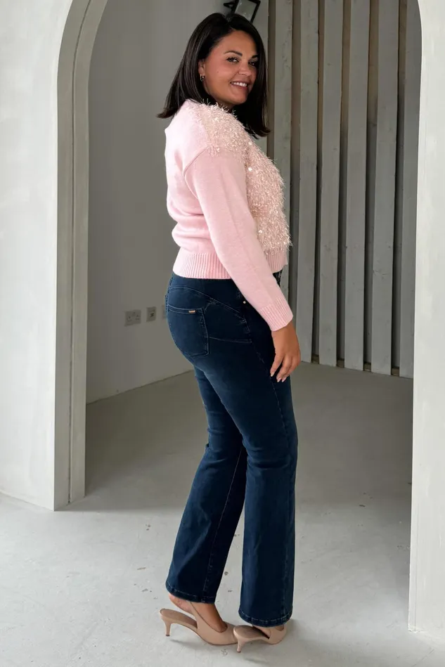 Girl In Mind Knitwear Josie Pink Knit Textured Cardigan 8211 Women