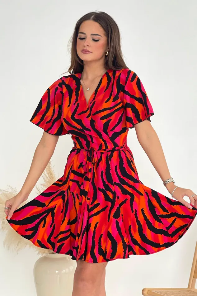 Girl In Mind Skater Dresses Frankie Wrap Skater Mini Dress Red 8211 Women