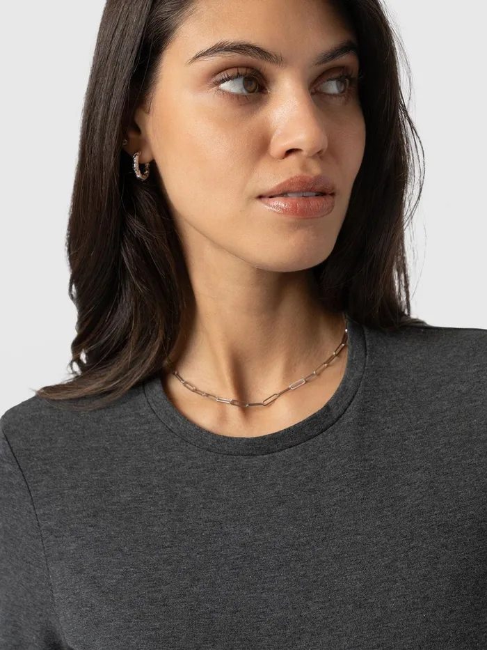 Glen Crew Neck Tee 8211 Charcoal Charcoal Women Saint And Sofia TShirts and Tanks