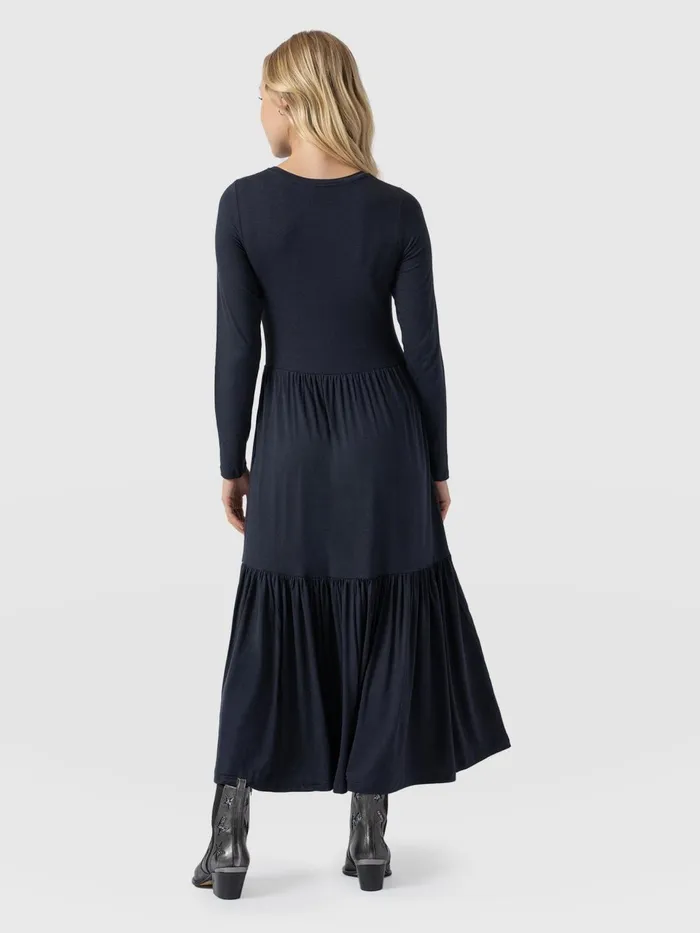 Greenwich Dress Long Sleeve 8211 Navy Navy Women Saint And Sofia Dresses