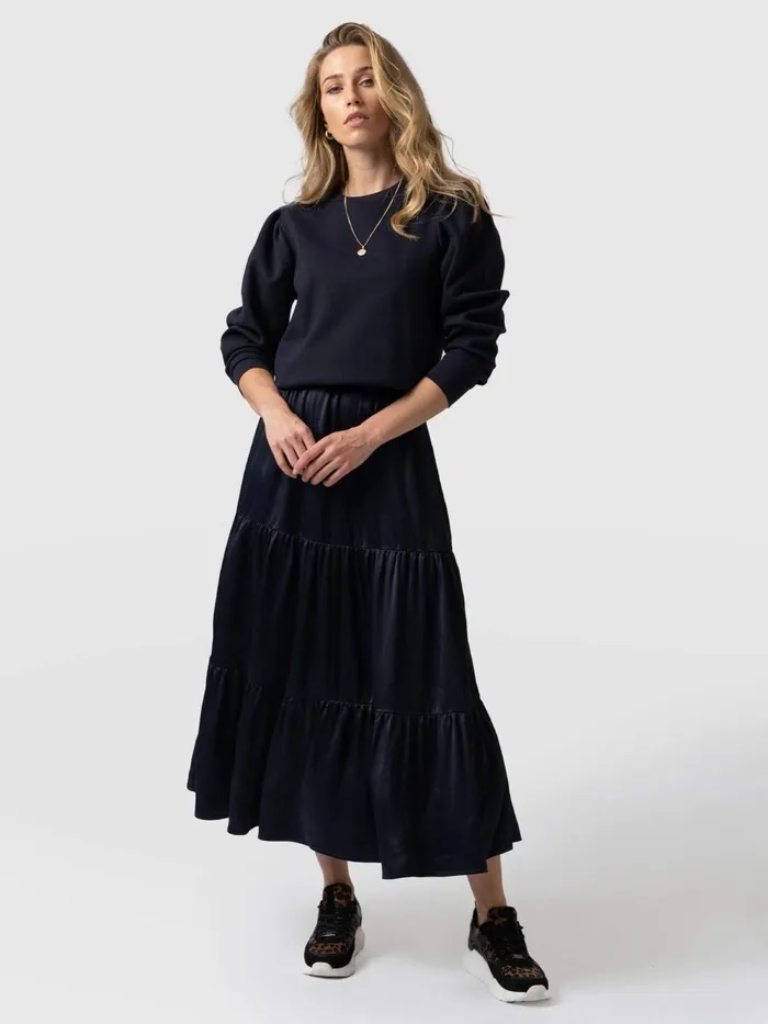 Greenwich Skirt 8211 Navy Viscose Navy Viscose Women Saint And Sofia Skirts