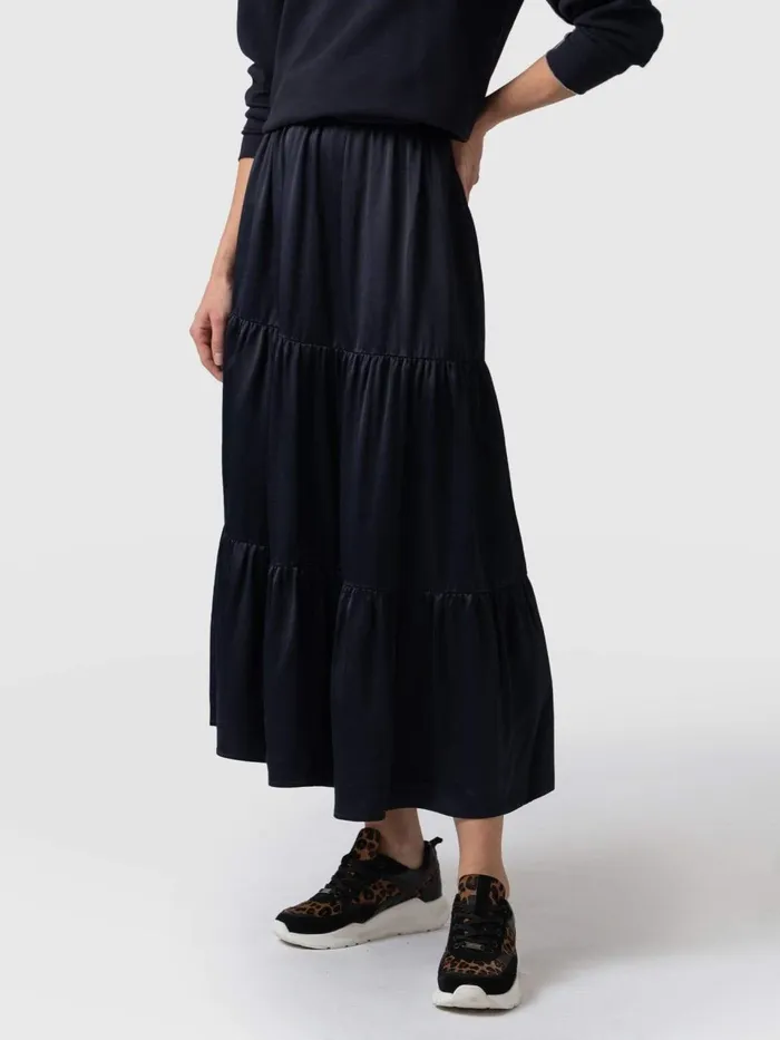 Greenwich Skirt 8211 Navy Viscose Navy Viscose Women Saint And Sofia Skirts