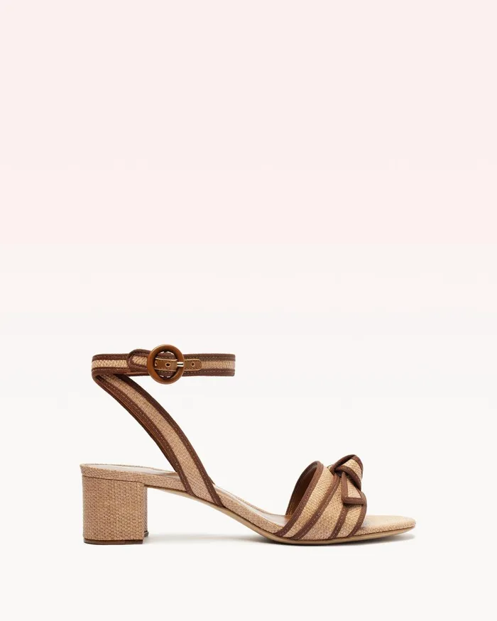 Grosgrain Raffia 45 Espresso Women Alexandre Birman Sandals