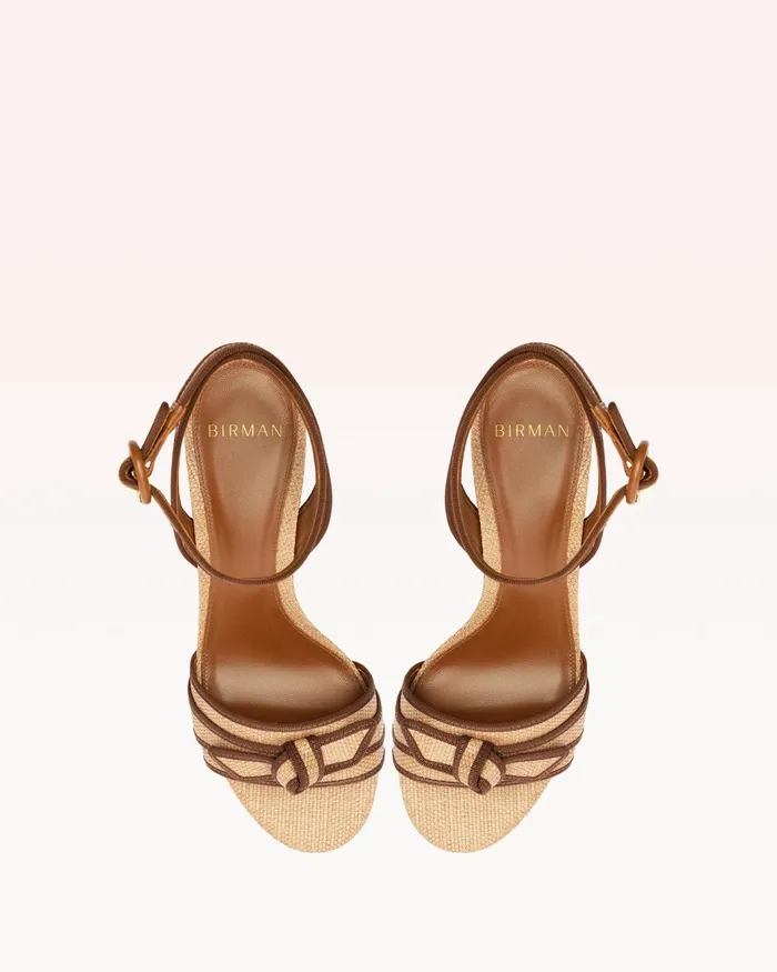 Grosgrain Raffia 45 Espresso Women Alexandre Birman Sandals