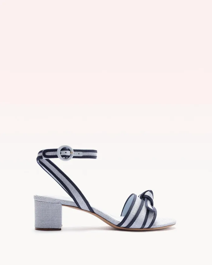 Grosgrain Raffia 45 Serene Blue Women Alexandre Birman Sandals