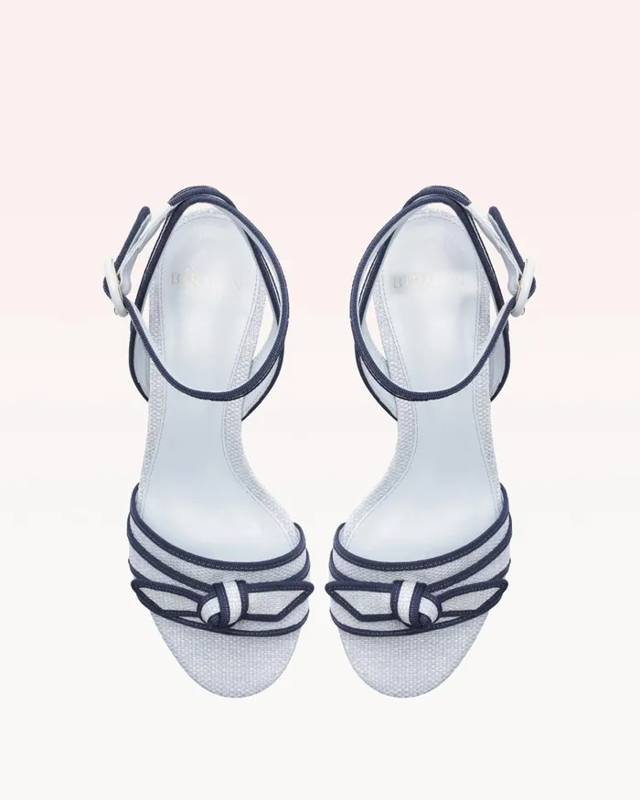 Grosgrain Raffia 45 Serene Blue Women Alexandre Birman Sandals