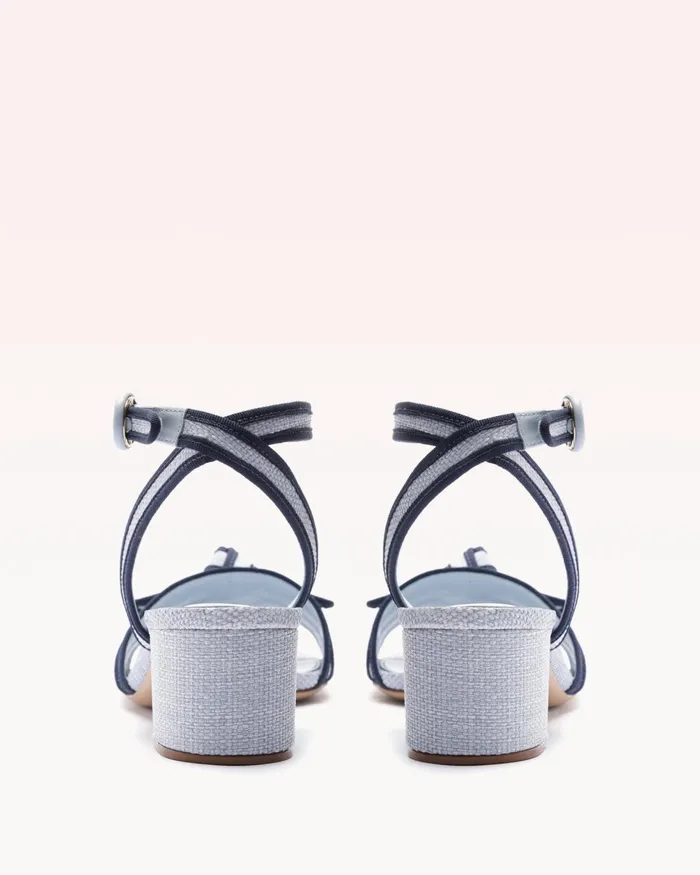 Grosgrain Raffia 45 Serene Blue Women Alexandre Birman Sandals
