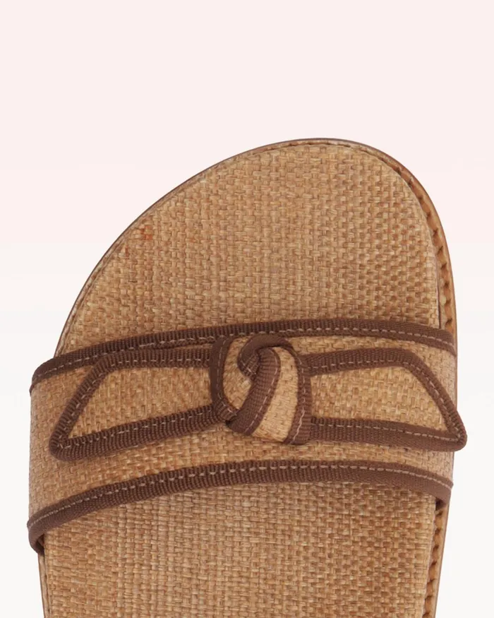 Grosgrain Raffia Sport Sandal Espresso Women Alexandre Birman Flats