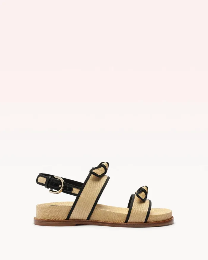 Grosgrain Raffia Sport Sandal Natural Women Alexandre Birman Flats