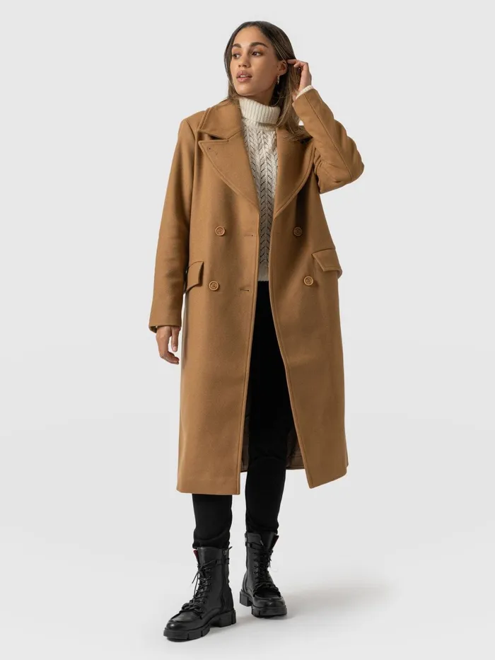 Halcyon Coat 8211 Camel Camel Women Saint And Sofia Coats and Jackets