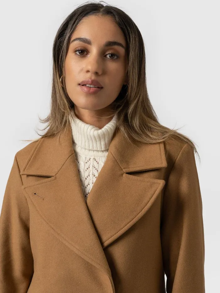 Halcyon Coat 8211 Camel Camel Women Saint And Sofia Coats and Jackets
