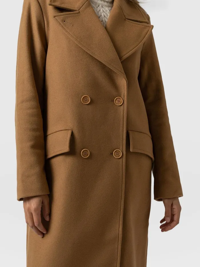 Halcyon Coat 8211 Camel Camel Women Saint And Sofia Coats and Jackets