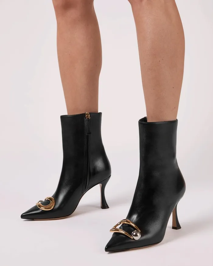 Harper Black Bootie 8211 Luxury Leather Boots 8211 Designer Black Boots Black Women Alexandre Birman Boots