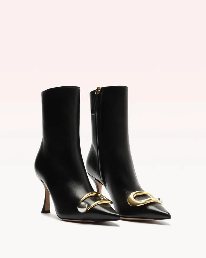 Harper Black Bootie 8211 Luxury Leather Boots 8211 Designer Black Boots Black Women Alexandre Birman Boots