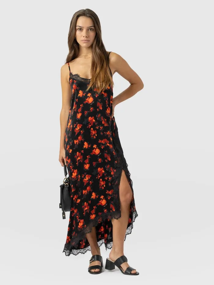 Harper Lace Cami Dress 8211 Red Aurora Red Aurora Women Saint And Sofia Dresses