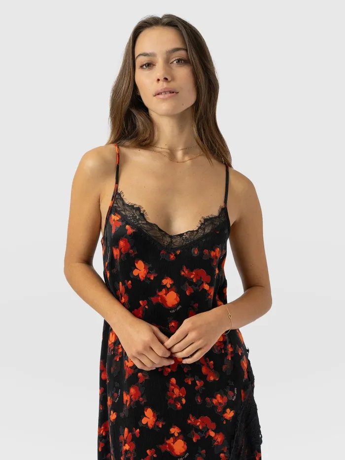 Harper Lace Cami Dress 8211 Red Aurora Red Aurora Women Saint And Sofia Dresses