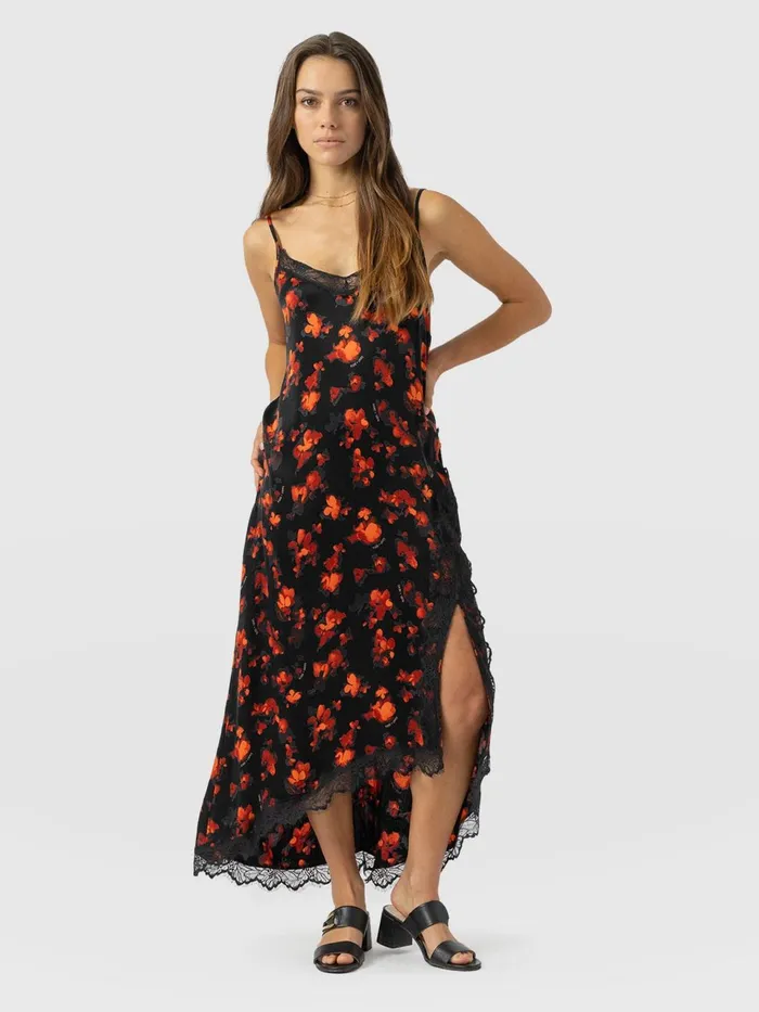 Harper Lace Cami Dress 8211 Red Aurora Red Aurora Women Saint And Sofia Dresses