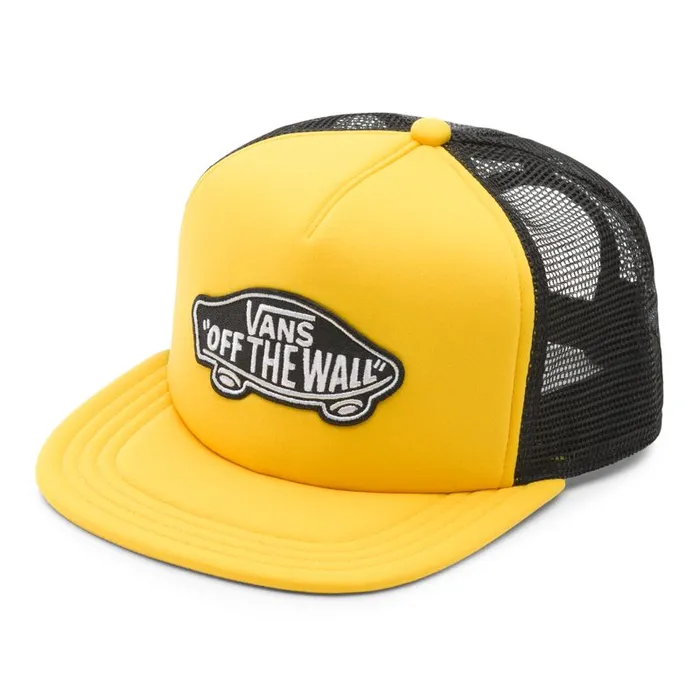 Hats and Beanies Men Vans Classic Patch Trucker Hat Lemon Chrome