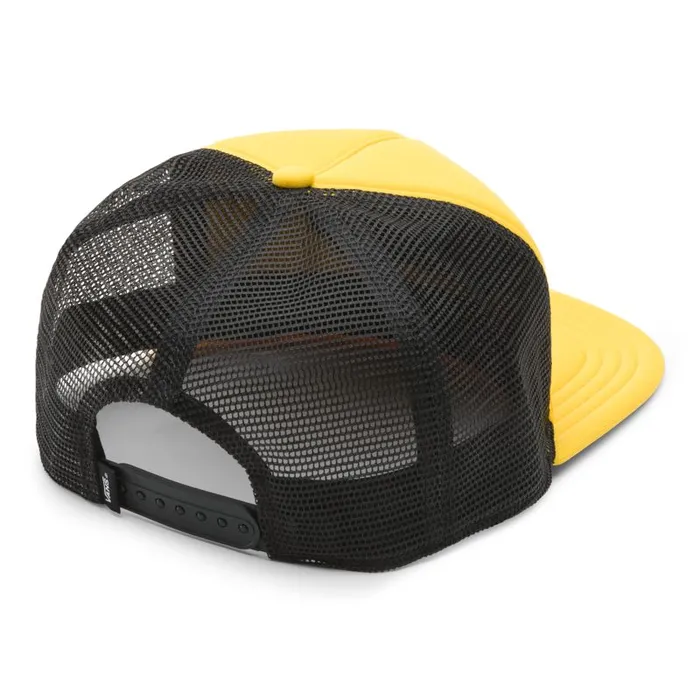 Hats and Beanies Men Vans Classic Patch Trucker Hat Lemon Chrome Hats and Beanies Men Vans Classic Patch Trucker Hat Lemon Chrome
