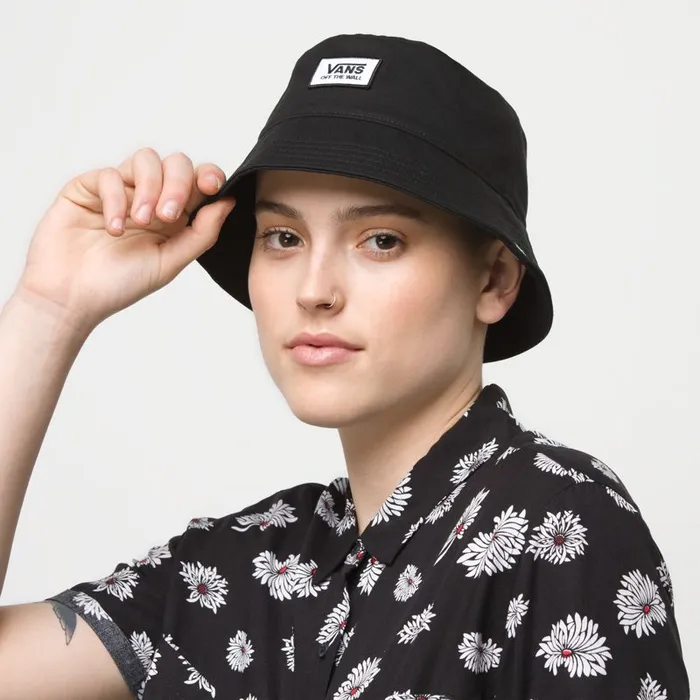 Hats and Beanies Women Vans Hankley Bucket Hat Blackblack
