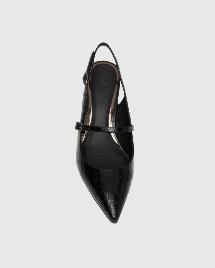 Heels and Wedges Women PAIGE Maggie Pump 8211 Black Croc Leather Heels and Wedges Women PAIGE Maggie Pump 8211 Black Croc Leather