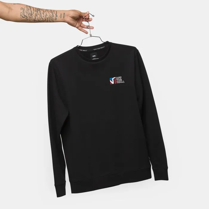 Hoodies and Jackets Men Vans DiMenion Crew Pullover Black