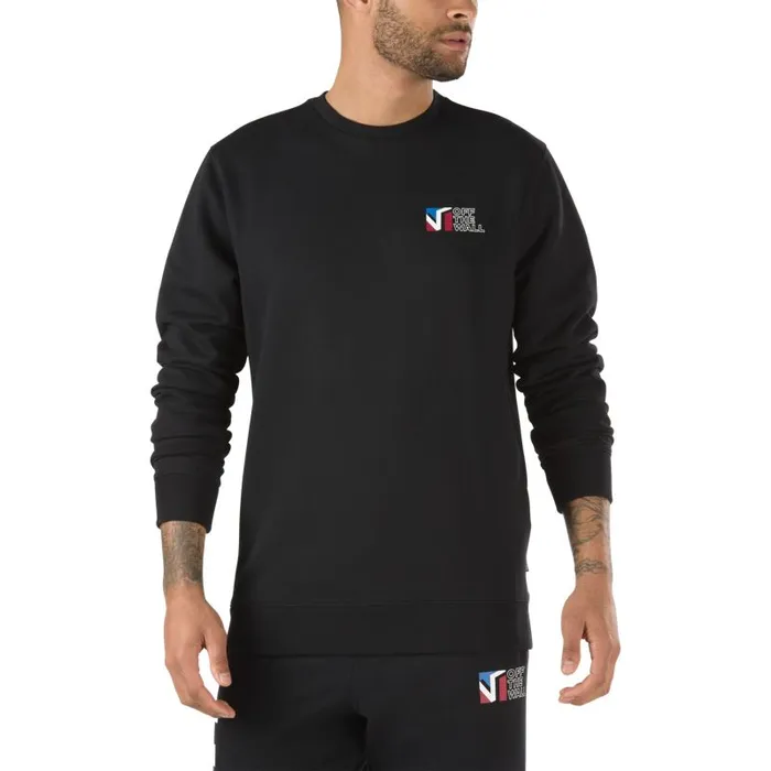 Hoodies and Jackets Men Vans DiMenion Crew Pullover Black Hoodies and Jackets Men Vans DiMenion Crew Pullover Black