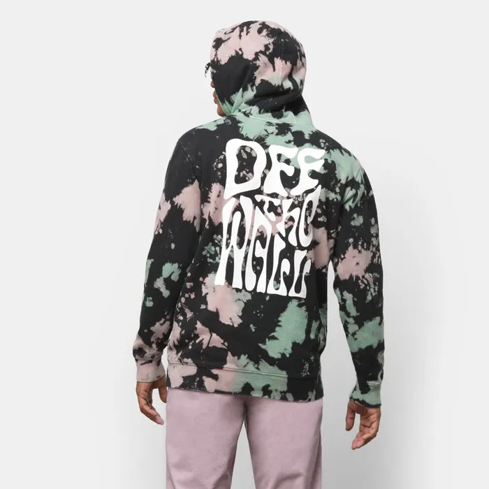Hoodies and Jackets Men Vans Hell Yeah Tie Dye Pullover Hoodie Black Tie Dye