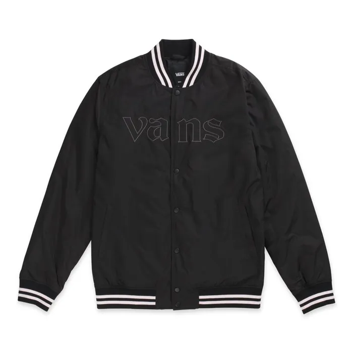 Hoodies and Jackets Men Vans Sixty Sixers Varsity Jacket Black