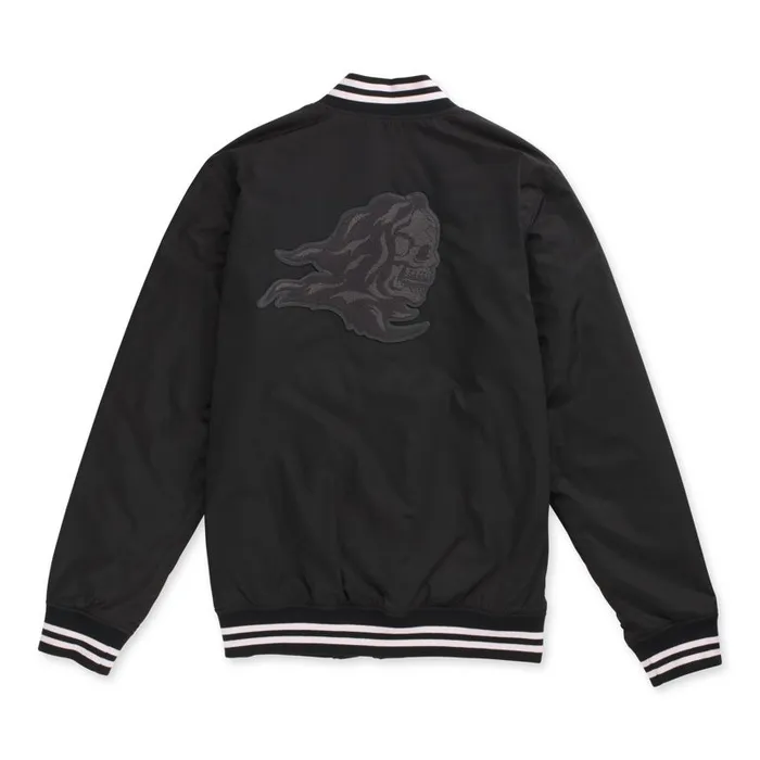 Hoodies and Jackets Men Vans Sixty Sixers Varsity Jacket Black Hoodies and Jackets Men Vans Sixty Sixers Varsity Jacket Black