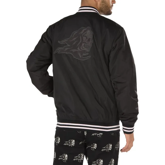 Hoodies and Jackets Men Vans Sixty Sixers Varsity Jacket Black Hoodies and Jackets Men Vans Sixty Sixers Varsity Jacket Black
